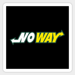 No Way Funny Logo Parody Magnet